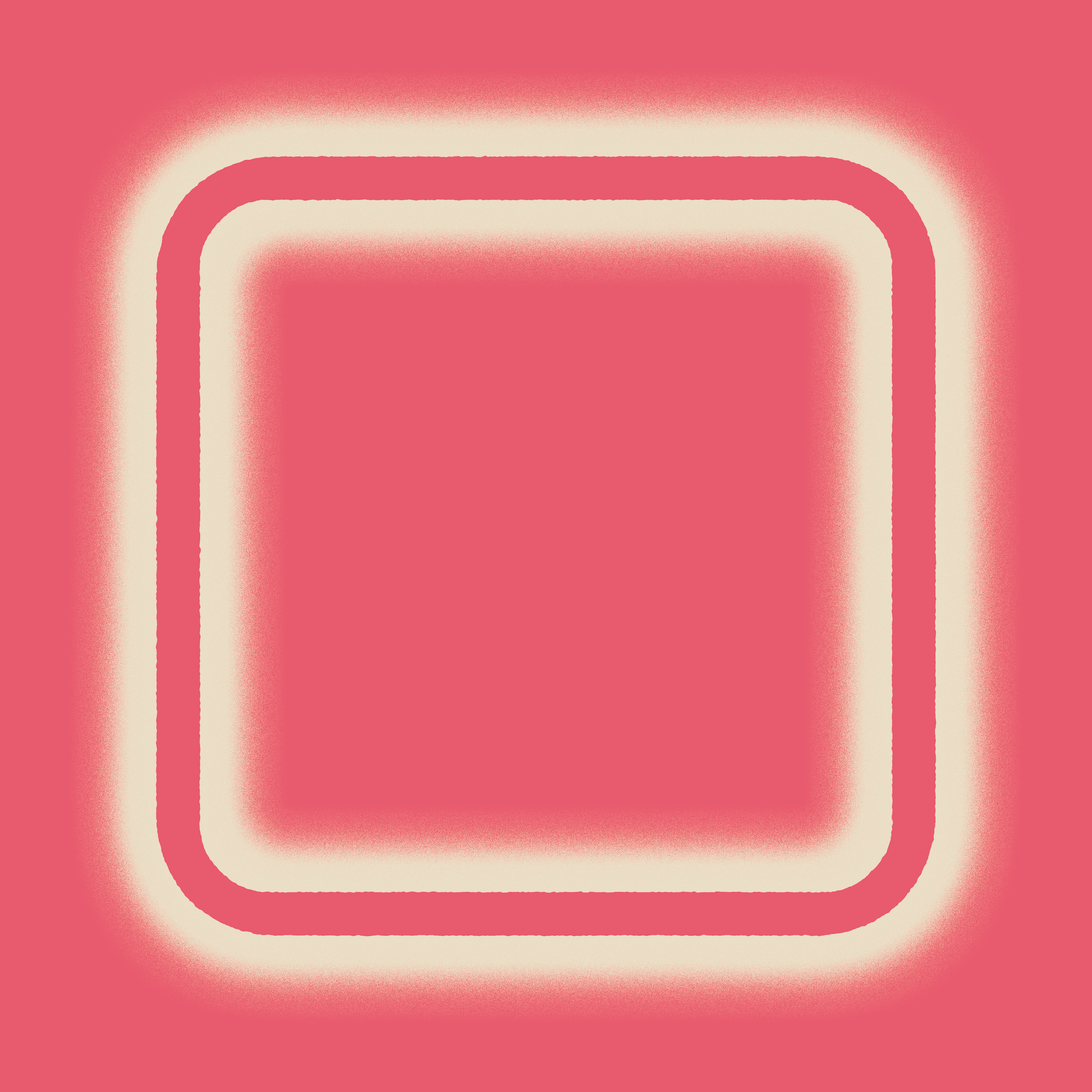 A vertical, bright white stripe with a soft, fuzzy edge runs down the center of an orange background. The stripe divides the image into two equal orange sections.